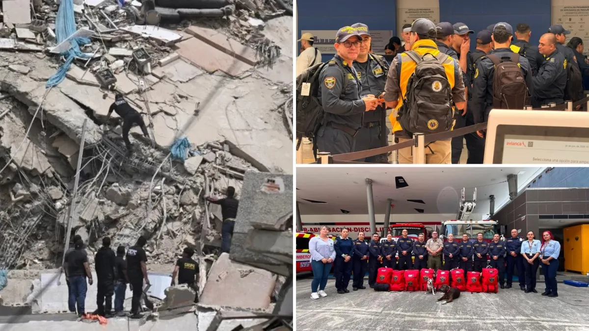 Bomberos de Medellín y Envigado viajaron a Venezuela para apoyar las labores de búsqueda y rescate tras los dos terremotos devastadores