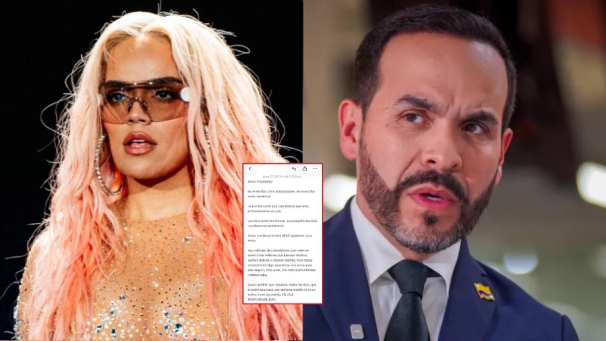 Karol G writes letter to Abelardo de la Espriella a week after the elections: 'Governing for all