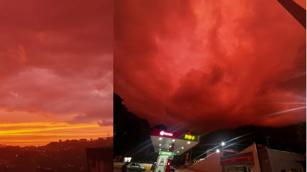 Impactante cielo rojo en Venezuela sorprendió este martes 30 de junio de 2026 tras los dos fuertes terremotos: expertos explican el fenómeno