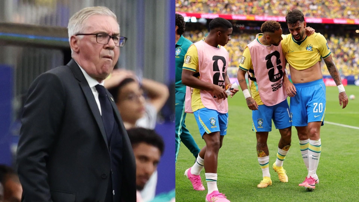 A la selección de Brasil se le está llenando la enfermería en el Mundial: Carlo Ancelotti pierde a estrella para duelo contra Noruega por lesión