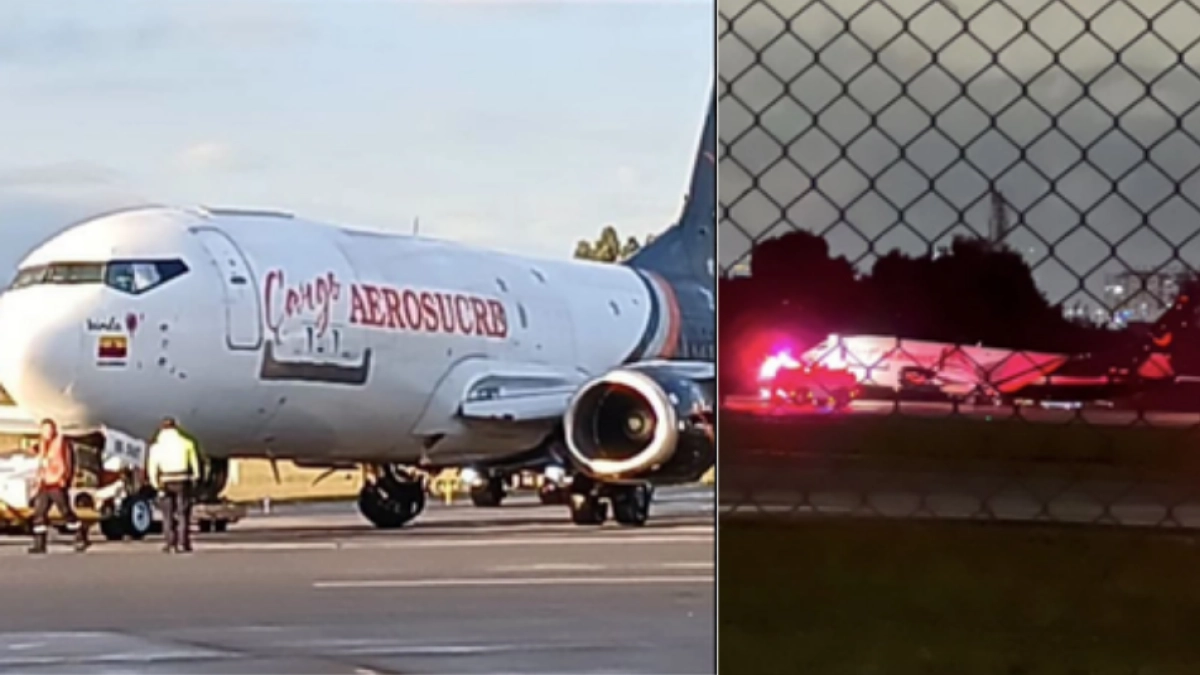 Aeronave de carga de AeroSucre sufrió incidente tras aterrizar en el aeropuerto El Dorado de Bogotá