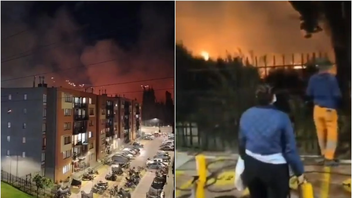 En videos quedó registrado el grave incendio forestal registrado en Balcones del Sol, en Soacha: alcalde Julián Sánchez se pronunció