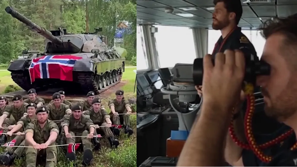 'Guerra' entre militares de Noruega e Inglaterra por el Mundial: al 'remo' vikingo, británicos contestaron con 'Wonderwall' de Oasis