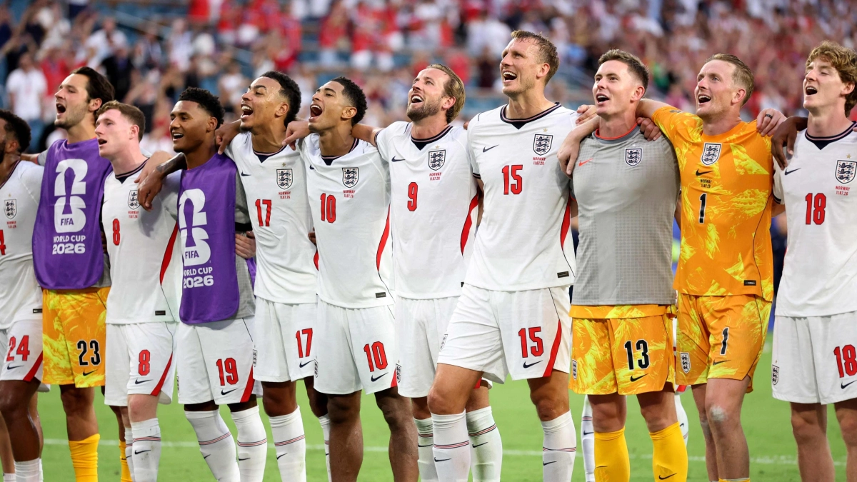 Espectacular festejo de Inglaterra al ritmo de 'Wonderwall' de Oasis, tras clasificación a la semifinal del Mundial