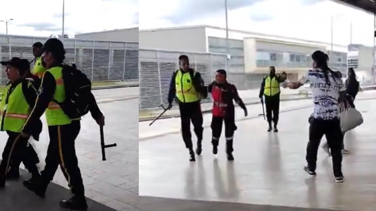 Vigilante de TransMilenio fue apuñalado tras enfrentar a dos presuntos colados en el Portal Suba; los agresores fueron capturados