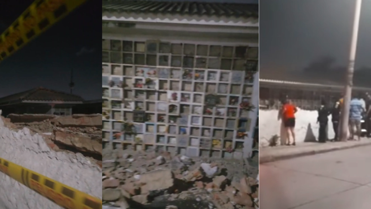 Preocupación en Barranquilla por colapso parcial del muro del cementerio Calancala: vecinos alertan riesgo en el resto de la icónica estructura