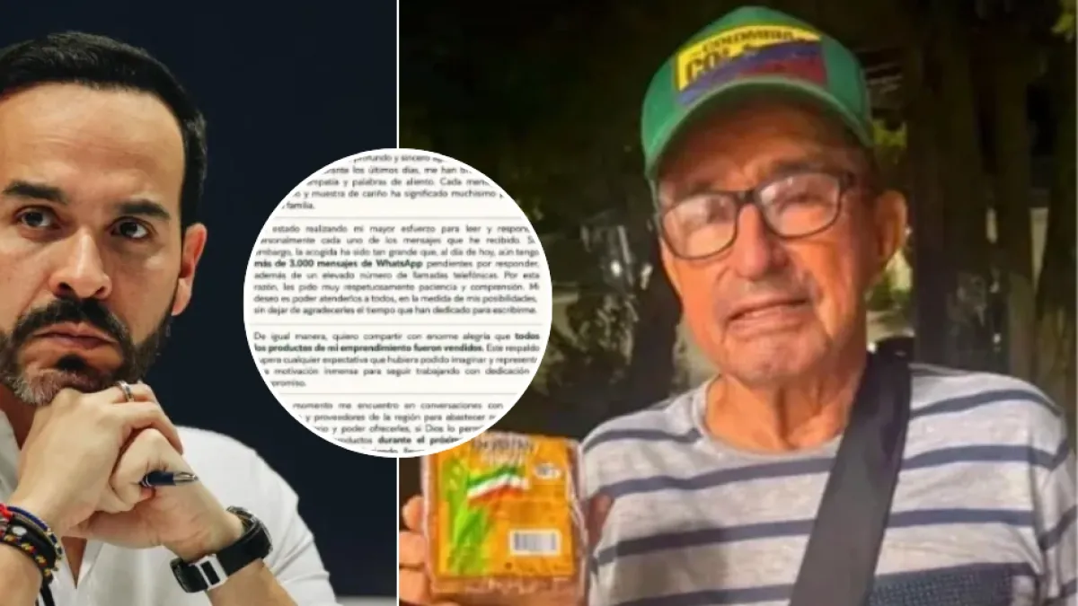 Don Luis Felipe Yagüe, vendedor de panela, aceptó asistir a la posesión del presidente electo Abelardo De La Espriella el próximo 7 de agosto