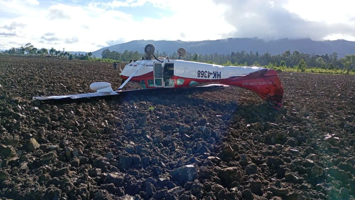 Reportan accidente aéreo con una avioneta en Gachancipá, Cundinamarca: esto se sabe