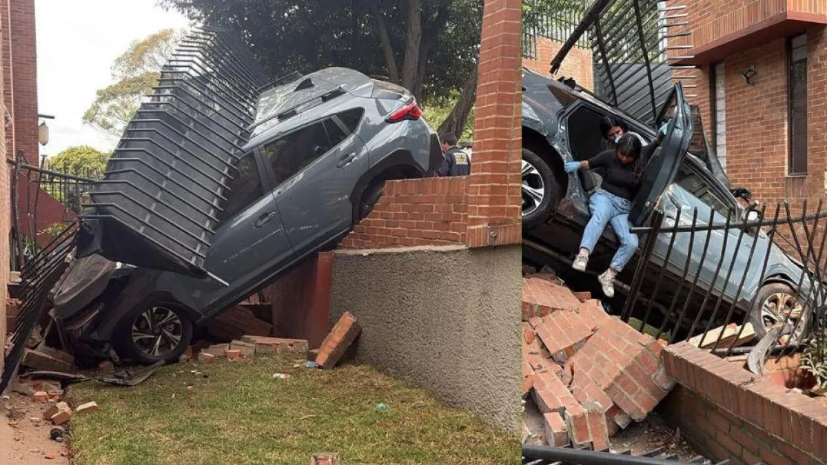 Grave accidente de tránsito en Bogotá: carro chocó contra la pared de un apartamento en Usaquén; esta es la principal hipótesis del siniestro