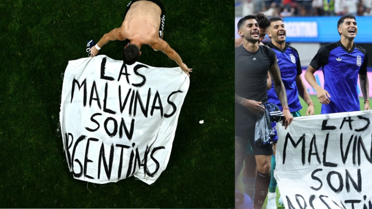 Al rojo vivo: en Inglaterra piden retirar los permisos de trabajo a jugadores argentinos por exhibir una pancarta
