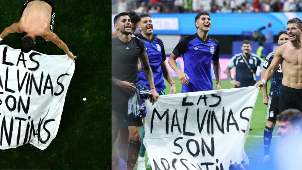 'Las Malvinas son argentinas': la bandera que jugadores de Argentina mostraron tras triunfo sobre Inglaterra en el Mundial 2026; ¿qué hay detrás?