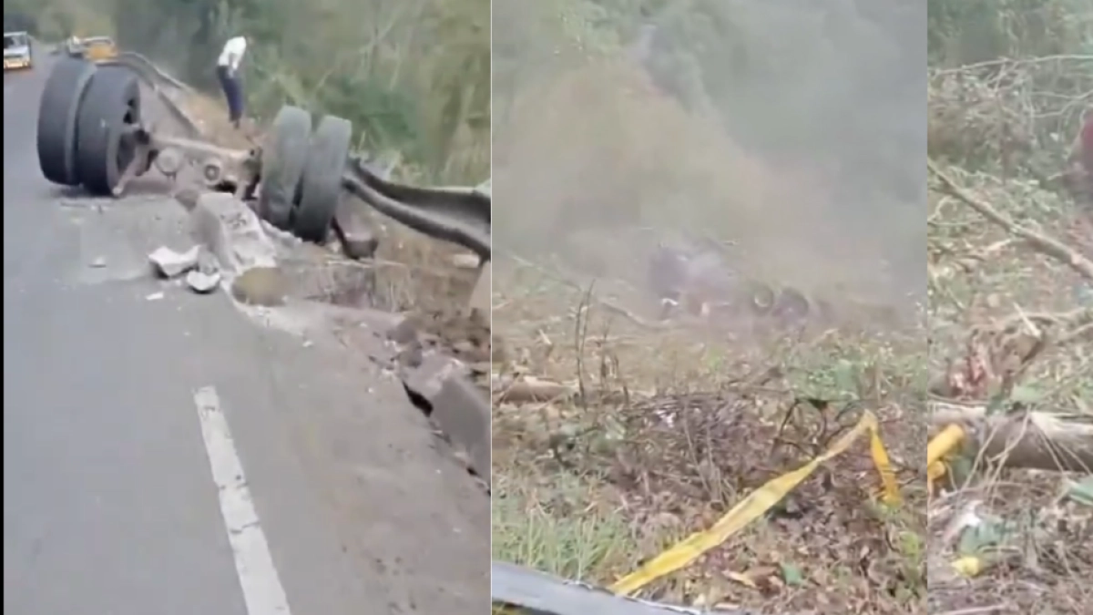 Grave accidente en Nariño: una tractomula cayó por un abismo tras perder el control en la vía Pasto–Mojarras; el conductor resultó gravemente herido