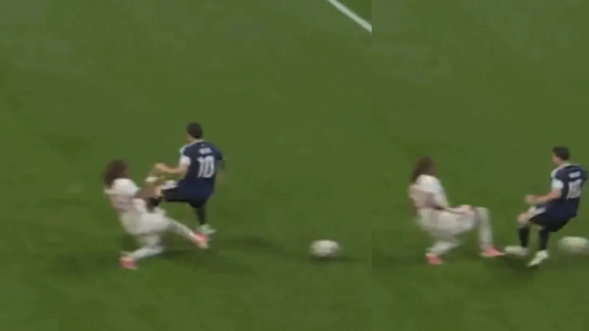 La polémica falta de Messi en el partido contra Inglaterra antes del segundo gol abrió un debate en redes sociales