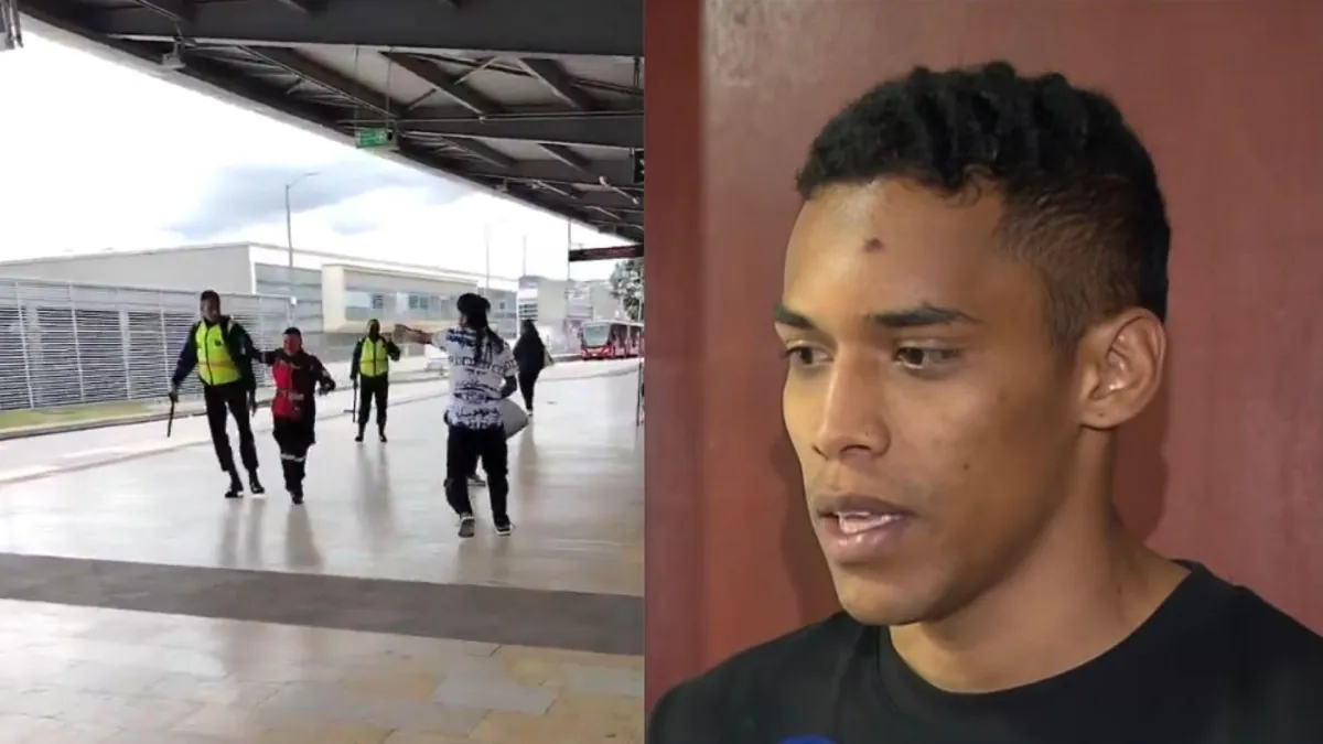Habló el vigilante atacado por dos hombres en Portal Suba de Bogotá por exigirles pagar el pasaje: 'Me cogieron puntos, no puedo mover bien el brazo'