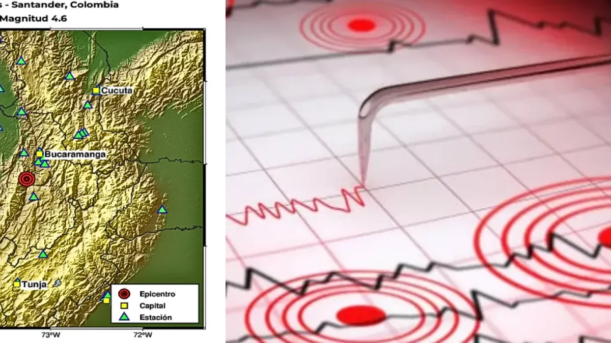 Reportan temblor en Colombia de magnitud 4,6 en Los Santos, Santander: se sintió en varias ciudades del país