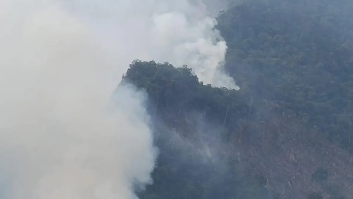 Importante reserva natural de Santander arde en llamas: un grave incendio forestal en los cerros de El Peñón ya completa 72 horas activo