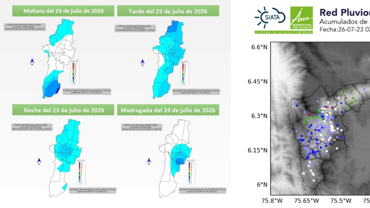 Fuertes lluvias en la madrugada afectaron a Bogotá, Medellín y Cundinamarca: Ideam advierte más precipitaciones este jueves 23 de julio