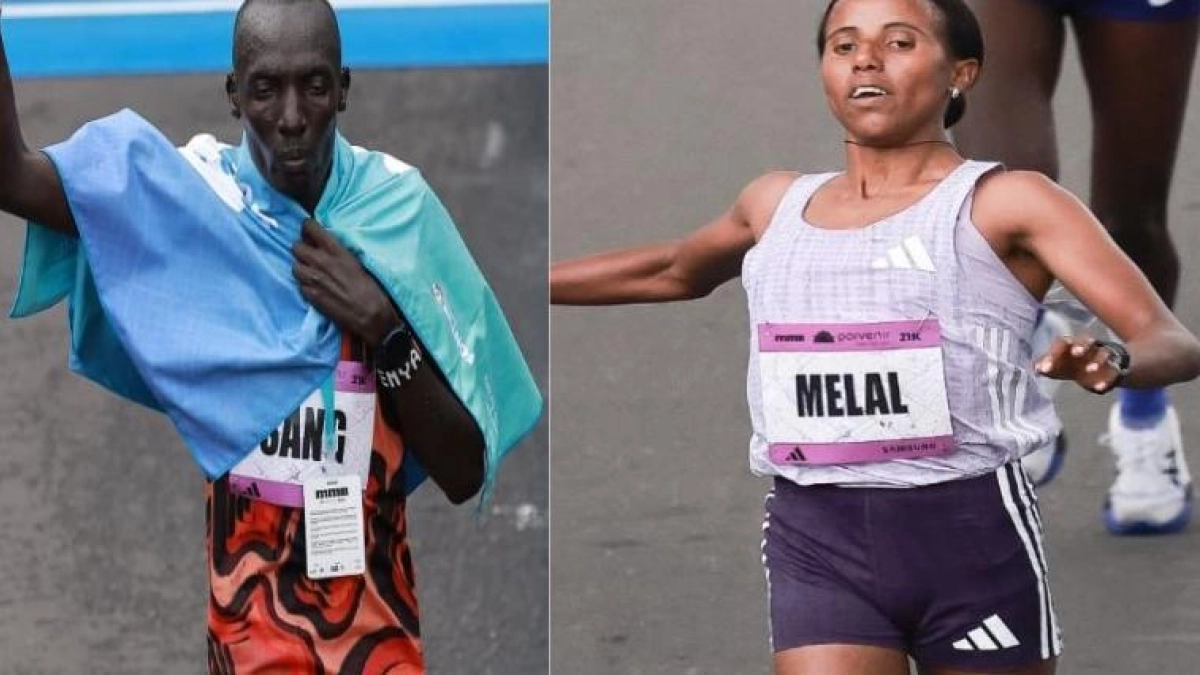 Video | Eric Sang y Melat Siyoum destrozaron a sus rivales y ganaron la Media Maratón de Bogotá: hay nuevo récord
