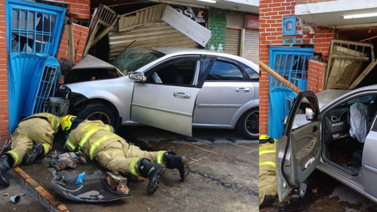 Vehículo se estrelló y terminó incrustado en vivienda en el sur de Bogotá: dos personas resultaron heridas