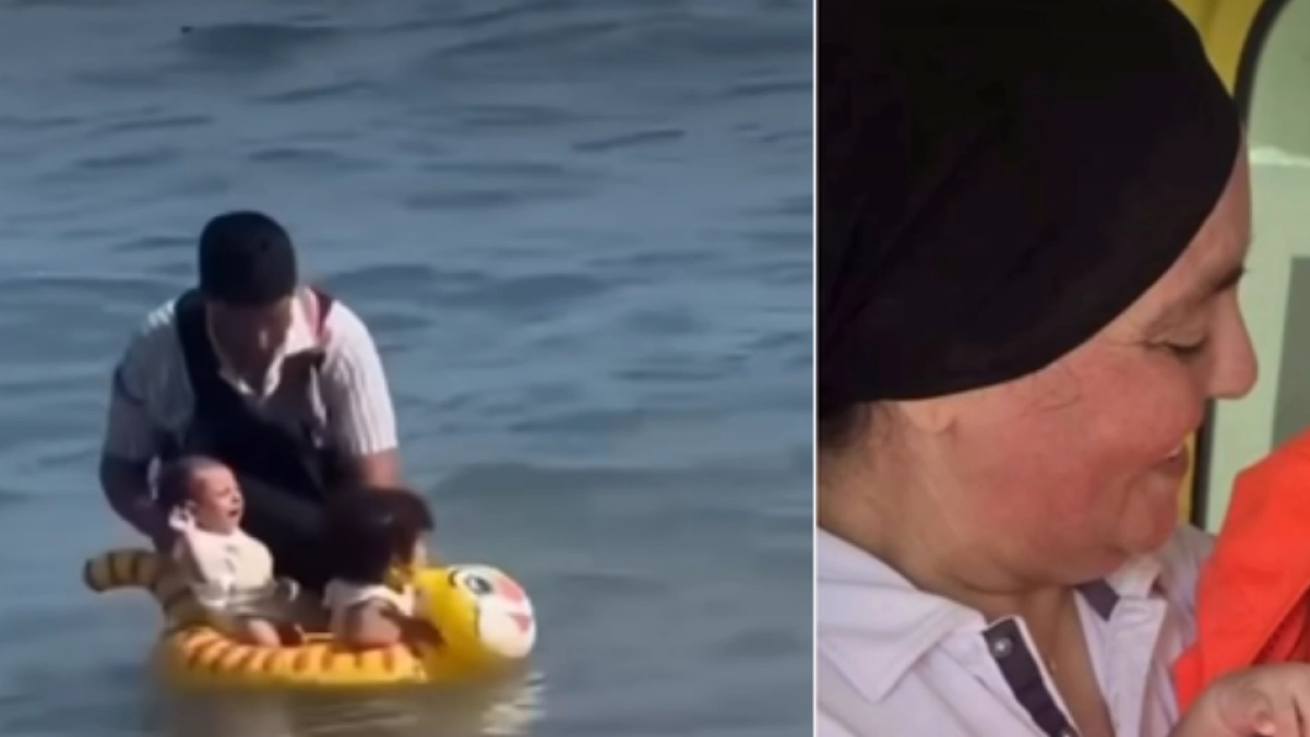 Video| Rescatan a dos bebés que flotaban en el mar durante la crisis migratoria en Ceuta