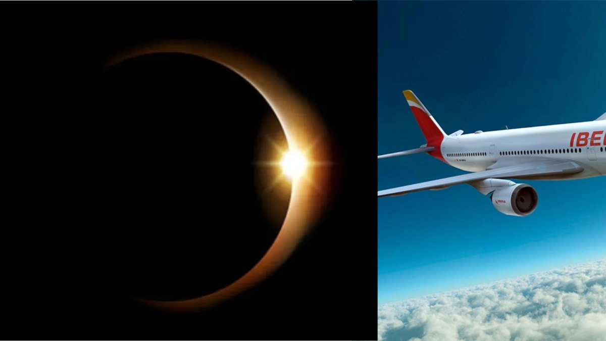 La aerolínea Iberia anuncia un vuelo especial disponible para observar el eclipse total de Sol del próximo 12 de agosto