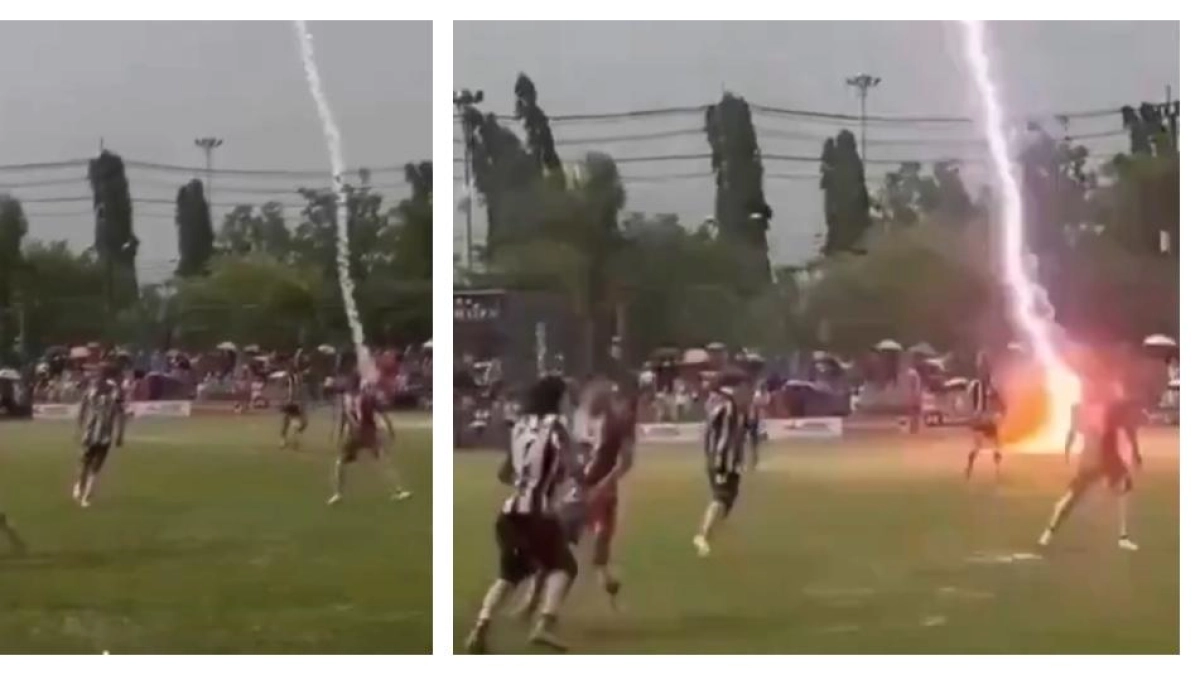 Muere futbolista tras ser alcanzado por un rayo en pleno partido: imágenes sensibles