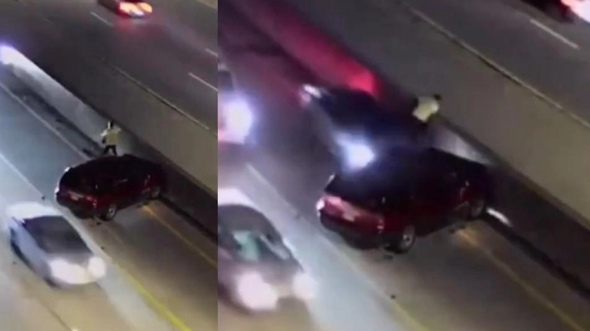 Video: hombre se salvó de milagro de mortal accidente tras quedar varado en la carretera en Estados Unidos