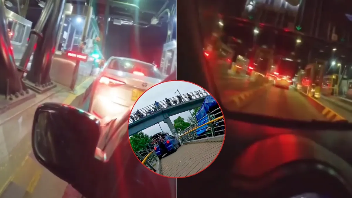 Video | Chevrolet Spark azul reaparece tras ser inmovilizado por caso del puente peatonal en Bogotá; conductor publica registro donde evade un peaje