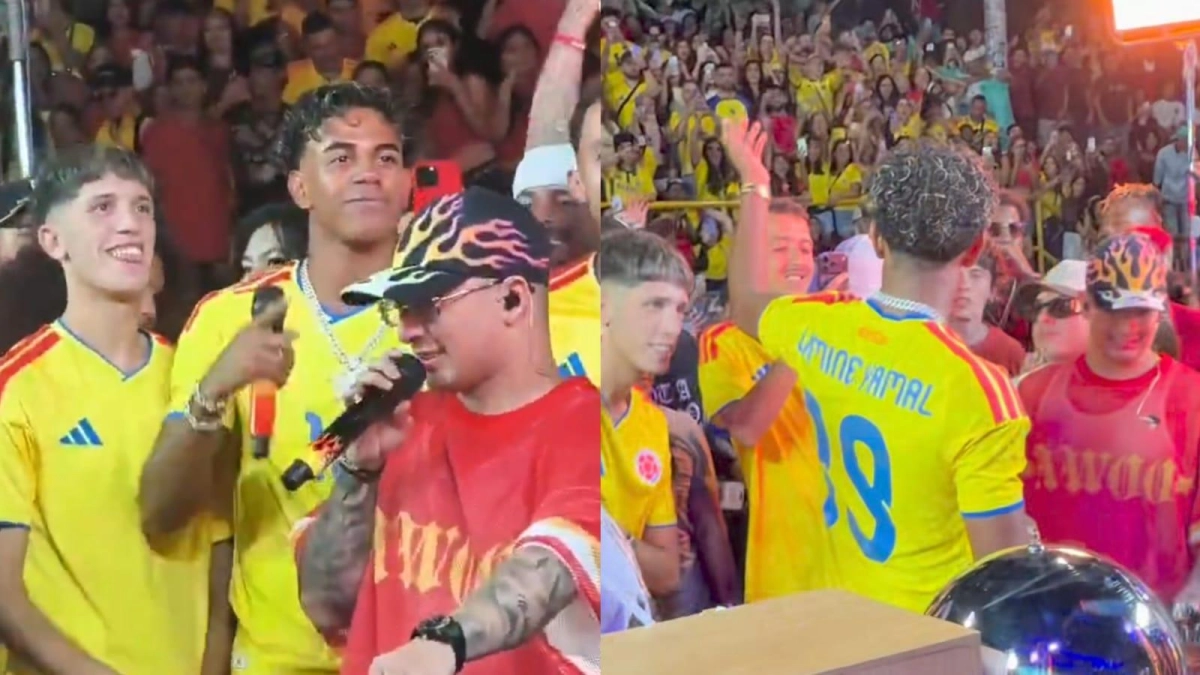 Video | Lamine Yamal, más colombiano que nunca: cantó junto a Ryan Castro y Westcol 'El ritmo que nos une' en la Feria de las Flores de Medellín