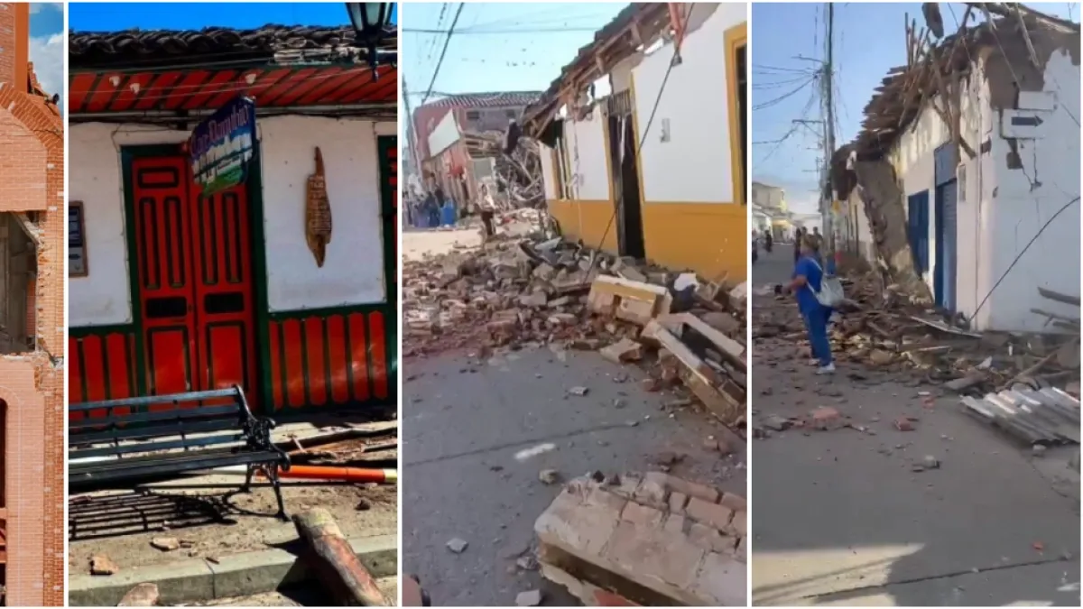 Fotos muestran cómo quedaron algunos de los pueblos más emblemáticos de Colombia tras el terremoto de magnitud 7,4 que dejó daños en varias regiones