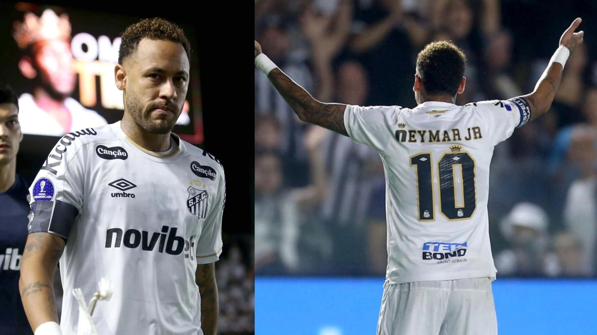 Neymar dio dos asistencias y lideró la remontada del Santos en los octavos de final de la Copa Sudamericana contra Macará