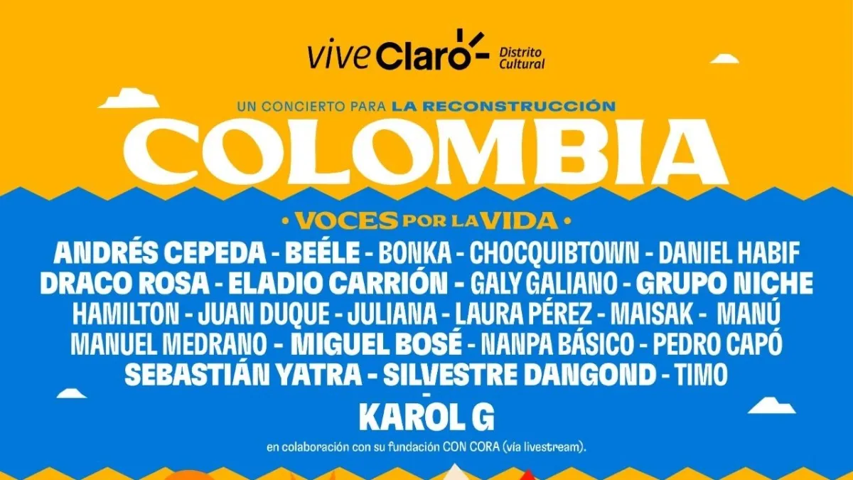 Colombia se une para ayudar a los damnificados por el terremoto: así será el concierto benéfico que reunirá a más de 20 artistas