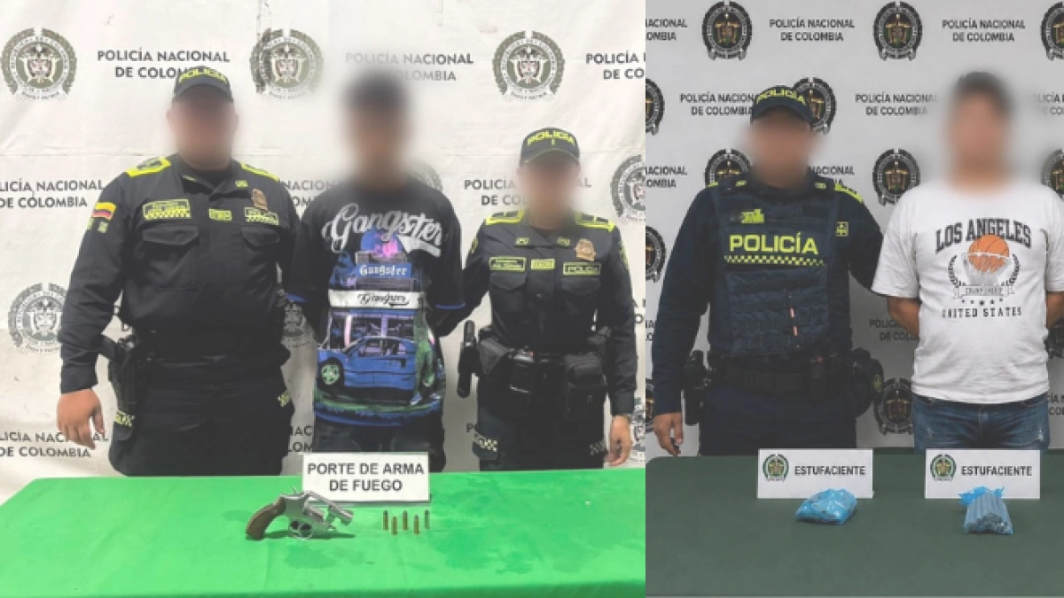 Capturan a motociclista armado en exclusivo sector del norte de Barranquilla y a presunto expendedor de droga con 100 dosis de marihuana en Soledad
