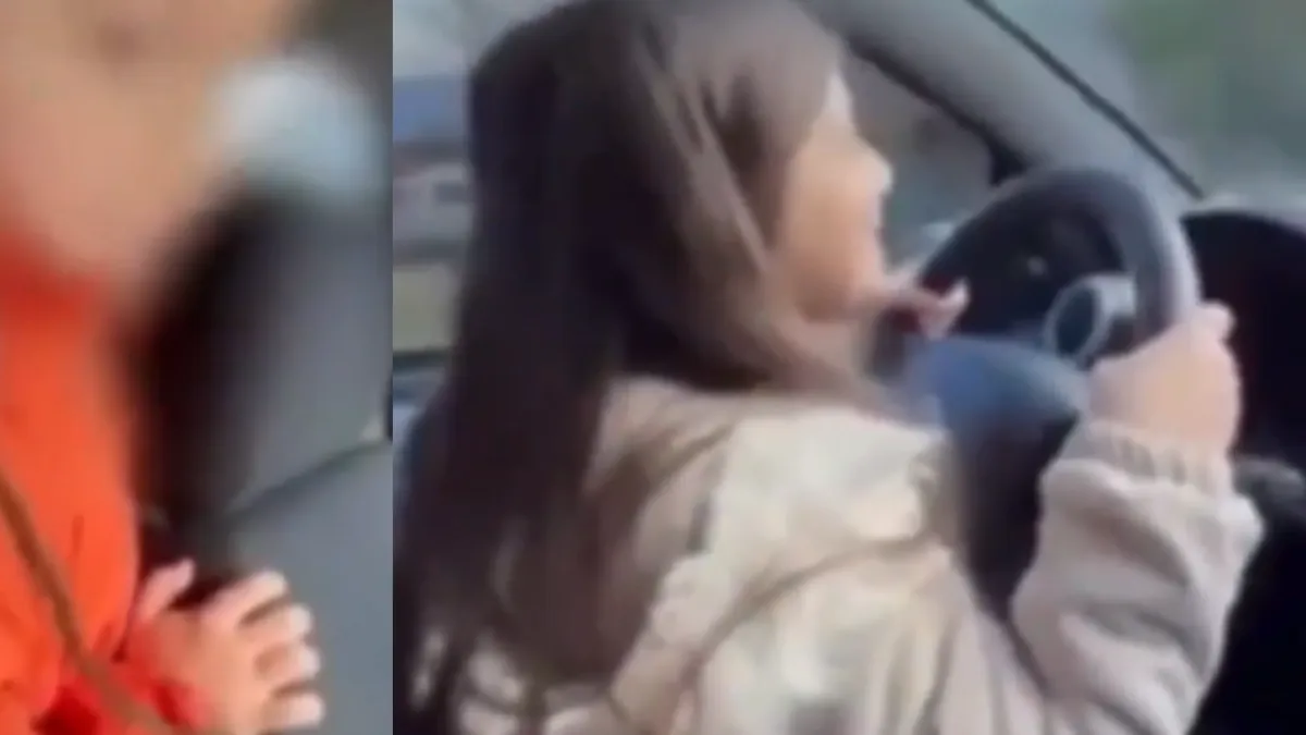 Hombre dejó a su hija de nueve años conducir un carro, la grabó y publicó el video en redes; terminó sin licencia: 'Qué grande la piloto'