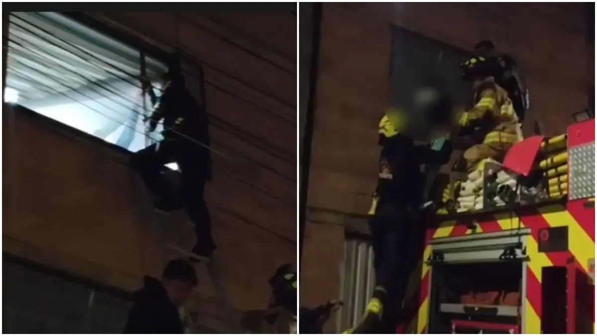 Así rescataron a niña de cinco años de un tercer piso en el sur de Bogotá: habría sido dejada sola por horas