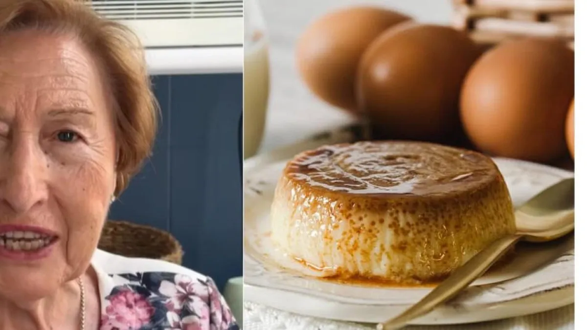 Antonia, abuela cocinera, revela el secreto del flan perfecto: cuatro huevos, leche caliente y siete cucharadas de azúcar; así se prepara