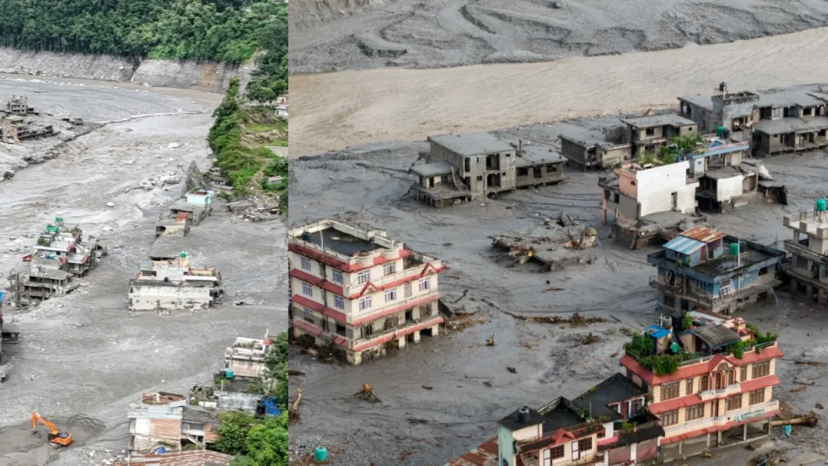 Imágenes revelan devastación y cómo quedó frontera de Nepal y China tras megainundación que sepultó casas en lodo; hay 359 muertos y mil desaparecidos