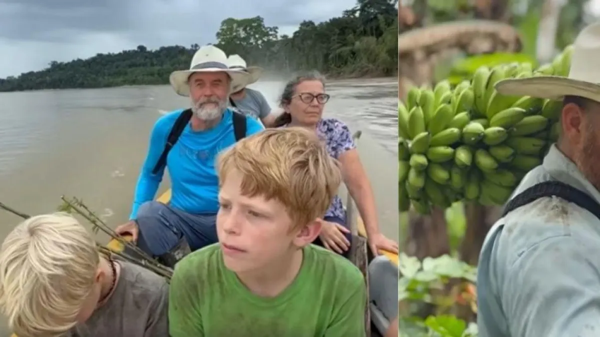 Dejaron Estados Unidos para criar a sus seis hijos en la Amazonía: los niños estudian desde casa, en medio de la selva