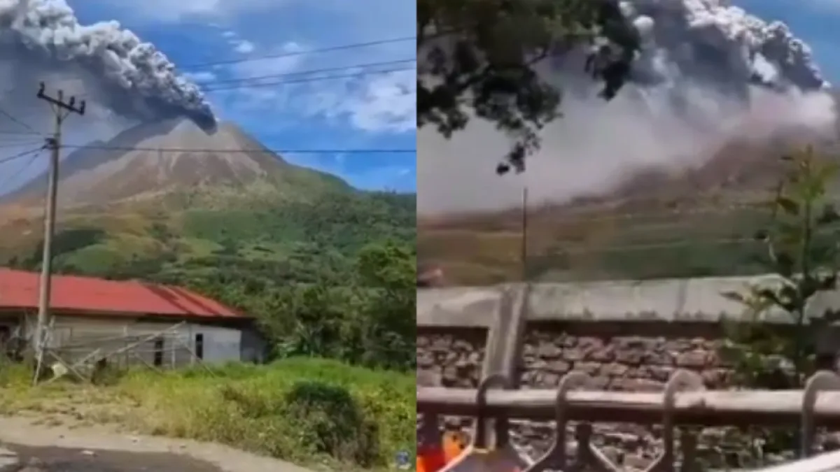 Volcán Sinabung entra en erupción en Indonesia y lanza ceniza a 3.500 metros sobre su cima: autoridades elevaron al nivel 3 la alerta