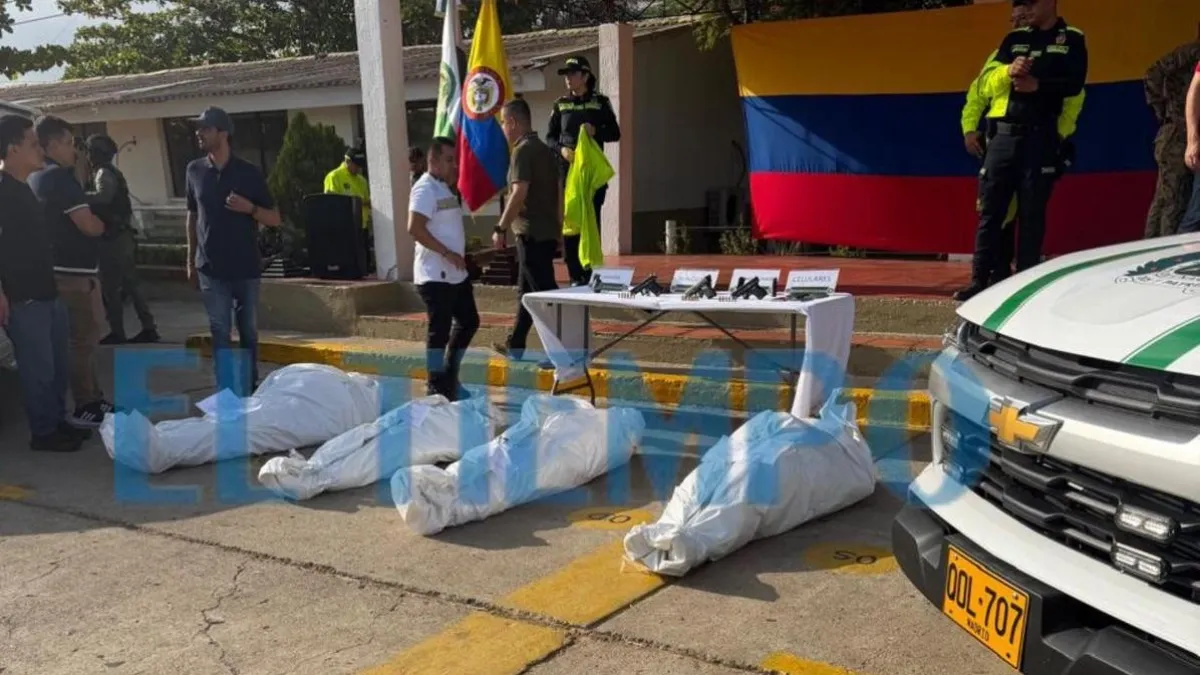 Se conocen las primeras imágenes de los cuerpos de 'Bendito Menor', 'Bebesita' y sus dos escoltas: presidente De La Espriella ya está en La Guajira