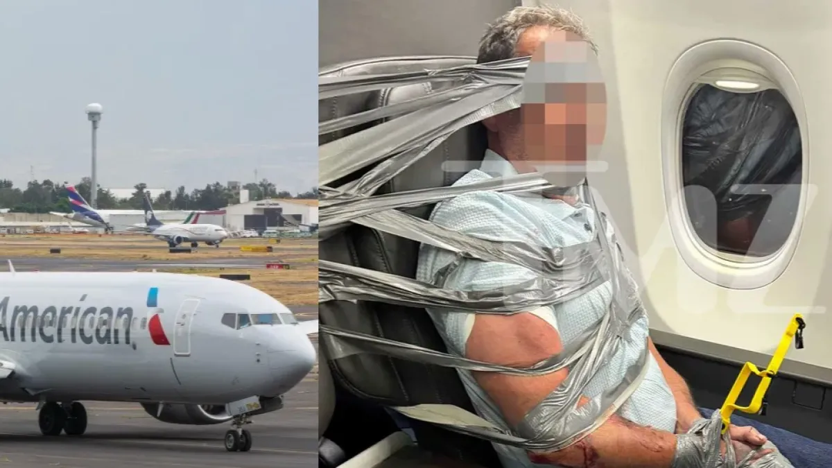 Momentos de pánico en un avión de American Airlines: pasajero fue amarrado tras lanzar expresiones racistas y golpear a otro viajero en Estados Unidos