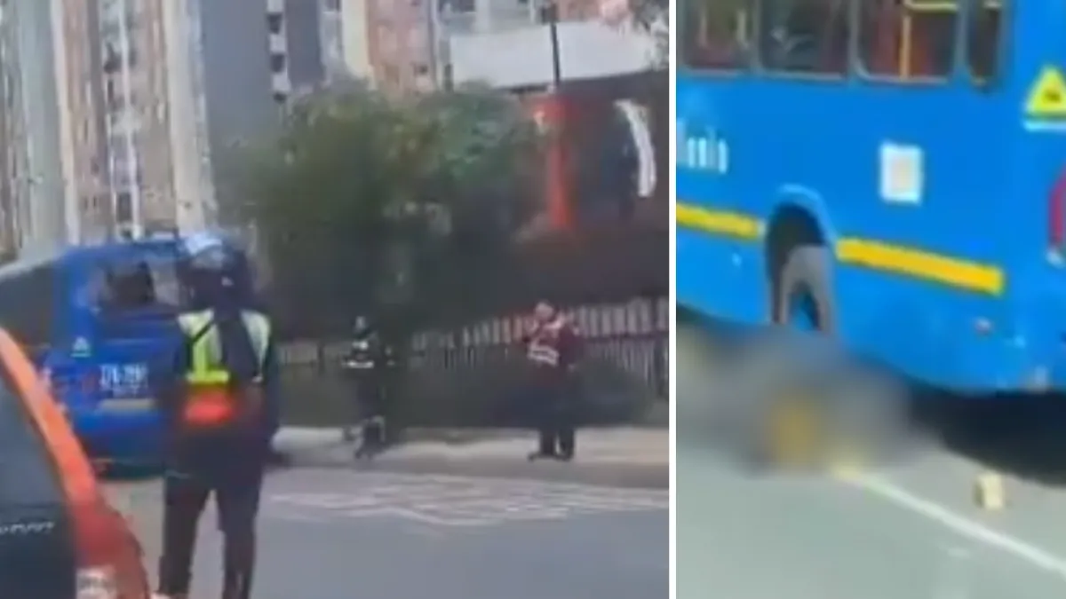 Grave accidente de tránsito en Bogotá entre un camión, un bus SITP y una motocicleta deja una persona muerta: esto se sabe