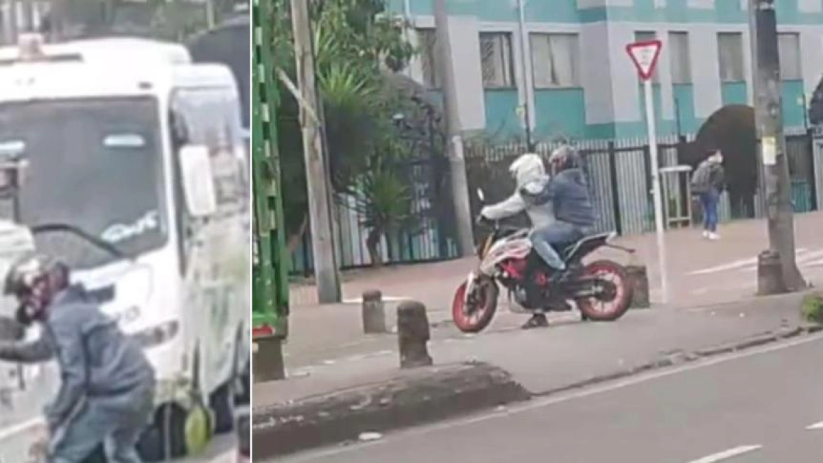 Video | Violento atraco a pasajeros de un taxi en plena avenida Boyacá en Bogotá