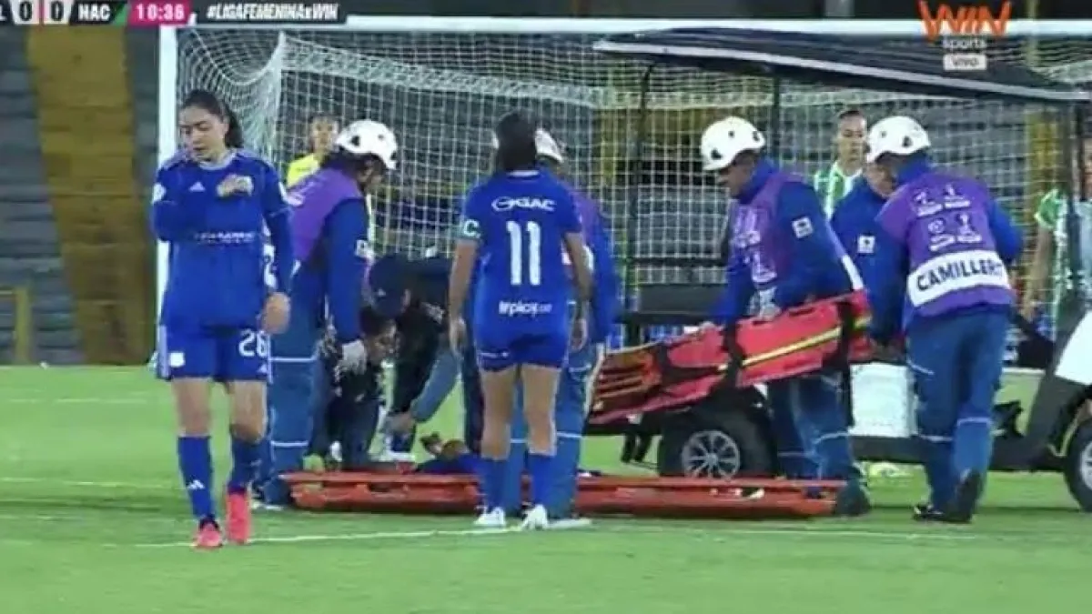 Susto en la Liga femenina: jugadora Diana Celis de Millonarios recibió fuerte impacto en la cabeza