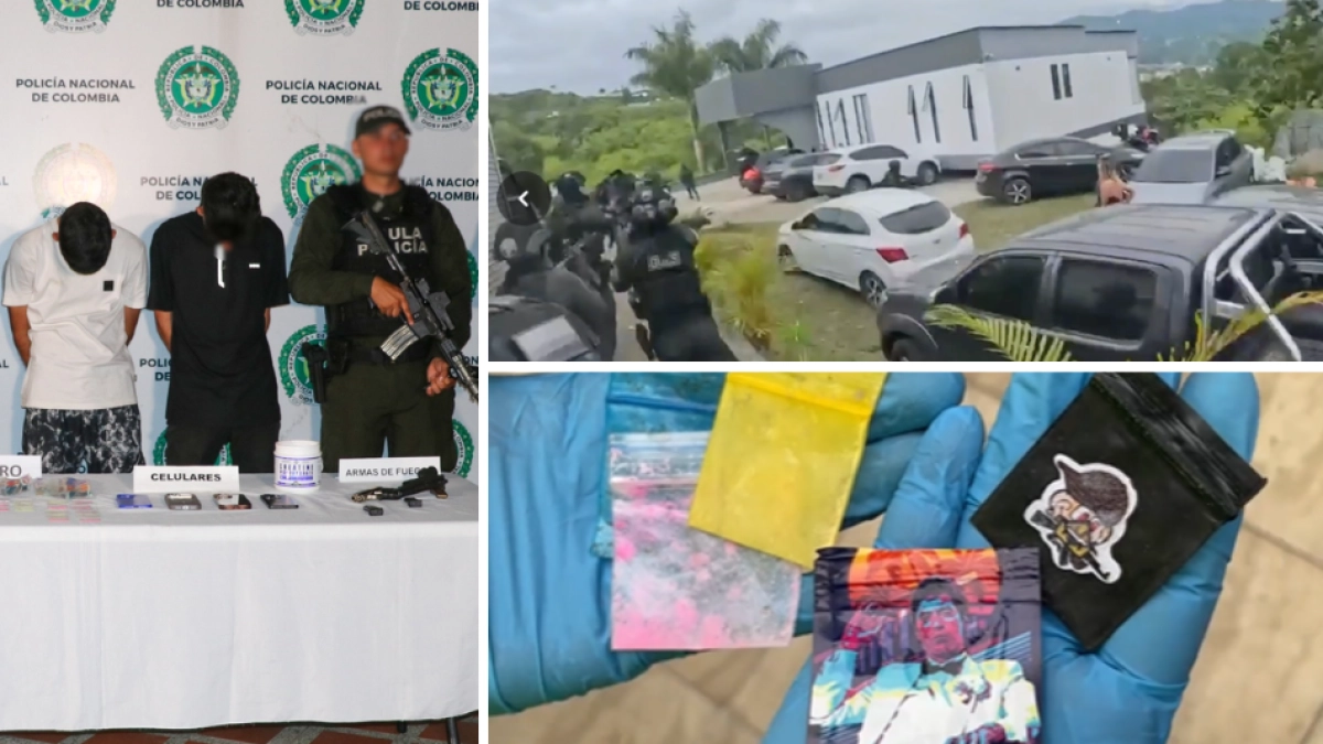 Estos son los organizadores de las 'narcofiestas' en lujosas fincas cerca de Pereira en las que hallaron tusi, cocaína y armas