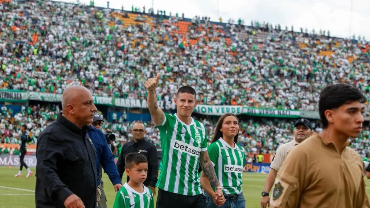 James Rodríguez fue presentado oficialmente en Atlético Nacional: así fue la emocionante bienvenida en el Atanasio Girardot
