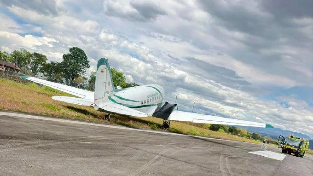 ¿Falla mecánica o estado de la pista?: las claves de la investigación tras el incidente con avión de la Policía en el aeropuerto de Popayán