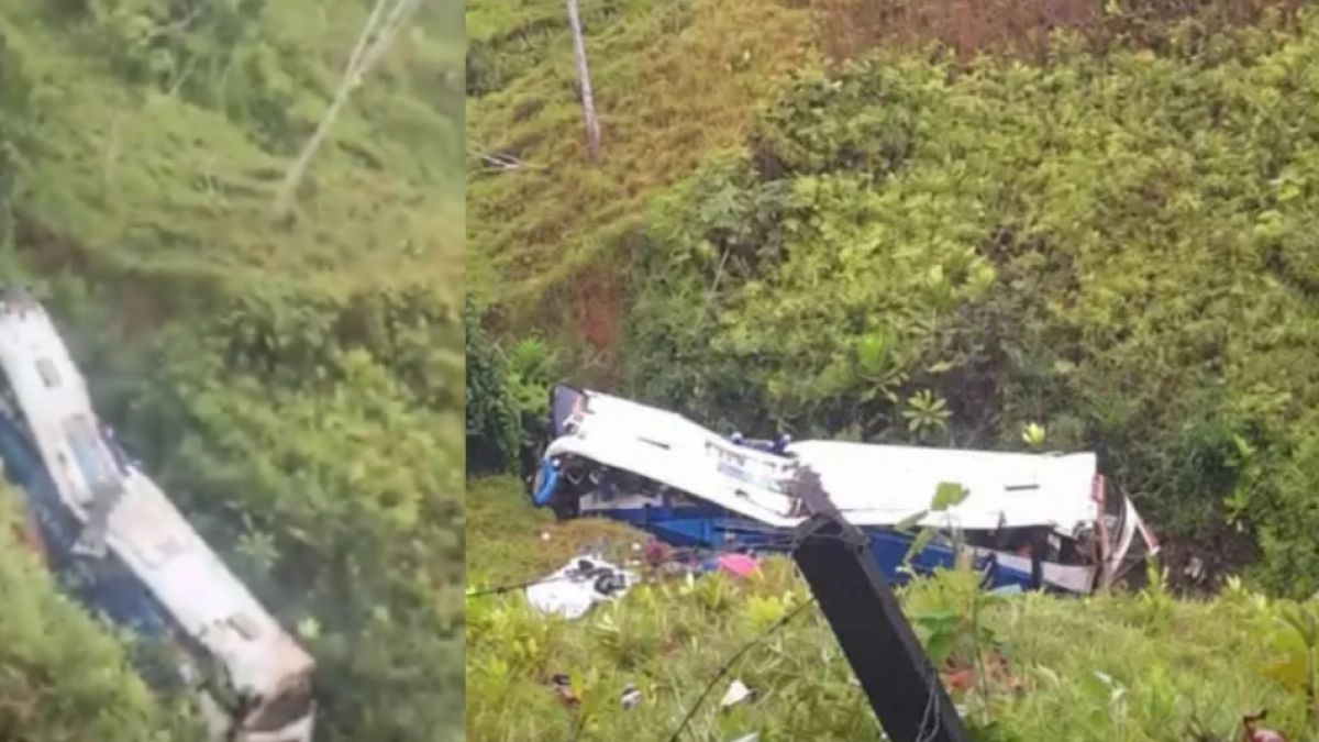 Video | Grave accidente en la vía Medellín-Puerto Berrío: bus con pasajeros cayó por un abismo y reportan heridos; esto se sabe
