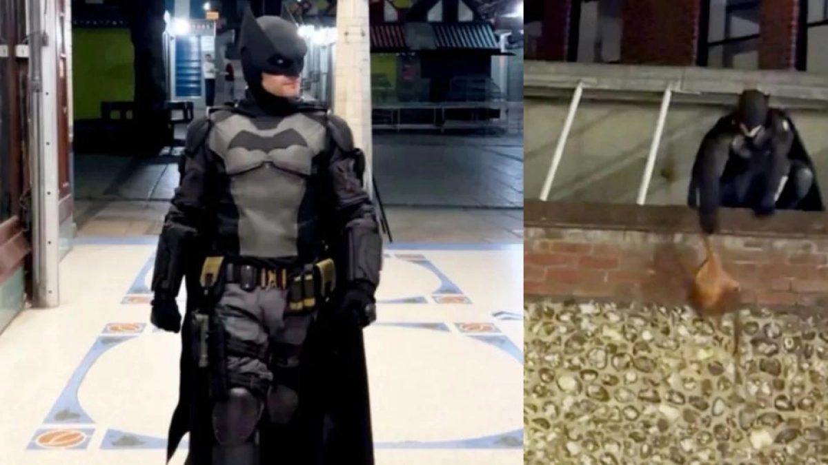 ‘Batman’ ayudó a una mujer a recuperar su bolso luego de que un ladrón lo lanzara hacia un techo