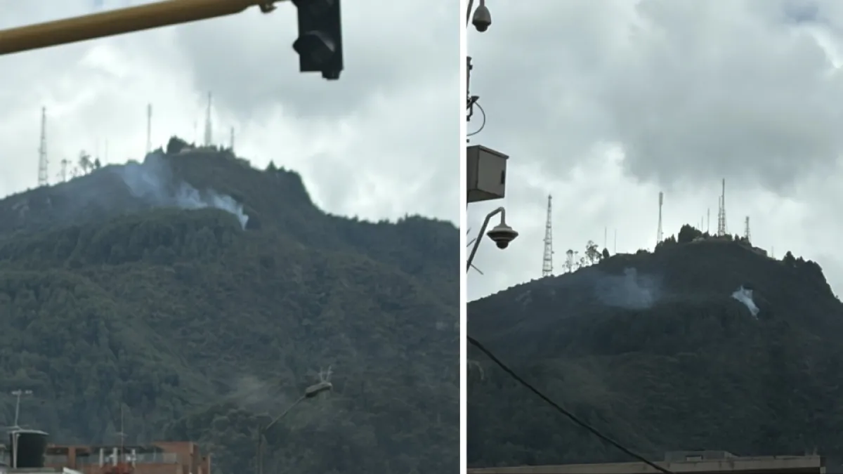 Videos | Reportan columna de humo en el sector de Las Moyas en los Cerros Orientales de Bogotá: los Bomberos se desplazan al lugar